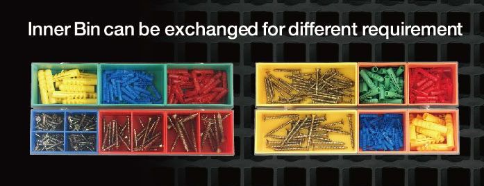 Exchangable bin configuration
