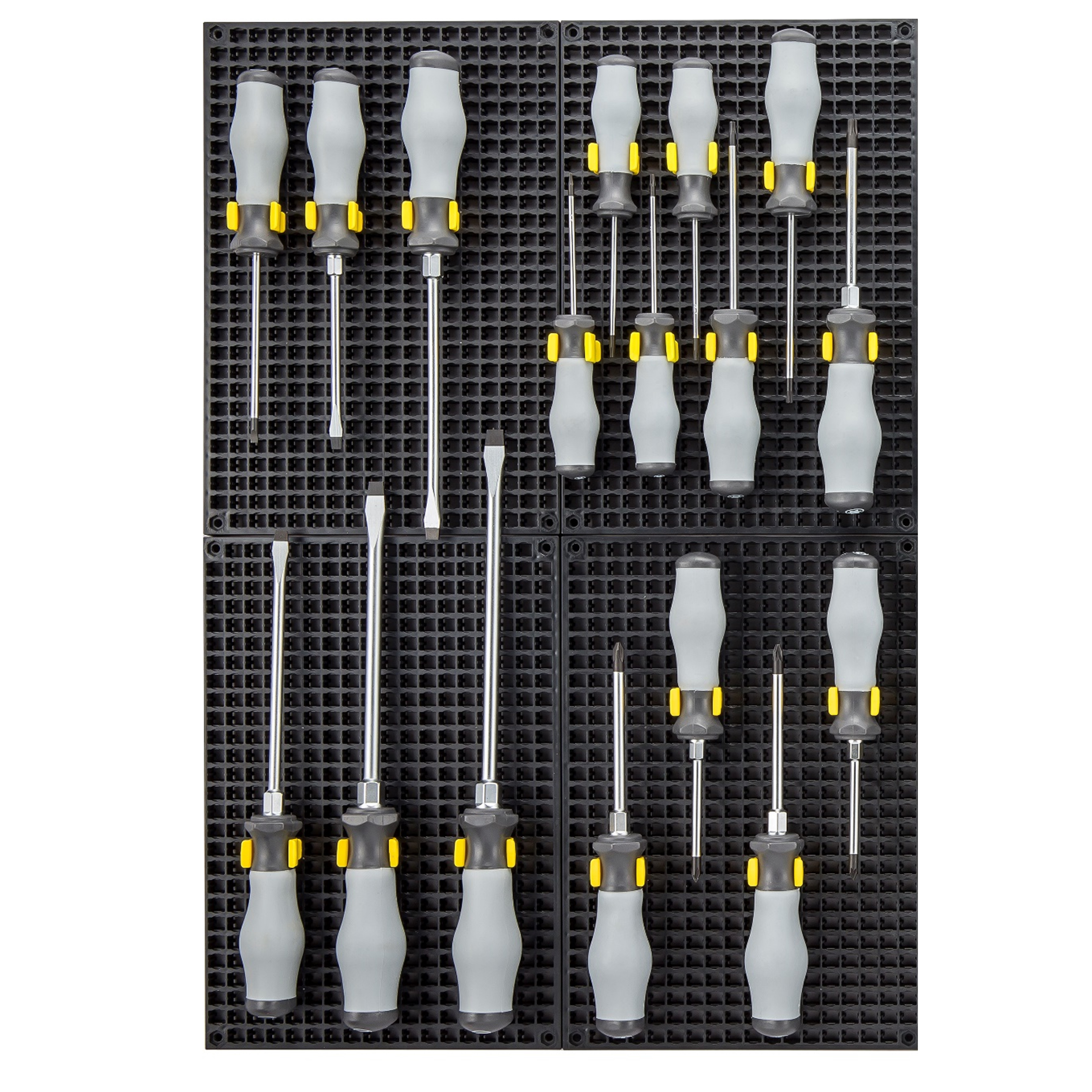 60 Pcs Universal Clips holding a screwdriver